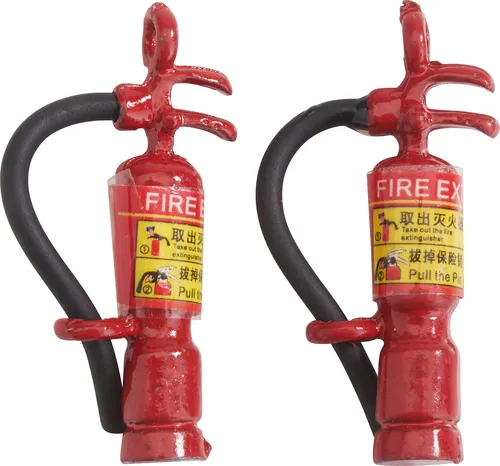 HobbyFun Miniatur Feuerlöscher 2 Stück Miniaturfigur Miniaturlandschaft Figur