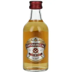 Chivas Regal 12 Years Old Blended Scotch Whisky 0,05l - Erleben Sie den Chivas Regal 12 Years Old Blended Scotch Whisky in dieser praktischen Miniaturflasche. Ideal zum Kennenlernen oder Verschenken, bietet er ein harmonisches Geschmackserlebnis mit eleganter Balance.