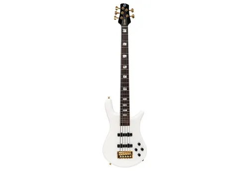 Spector Euro Classic 5 Solid White Gloss E Bass 5 Saiter - Hochwertiger 5-Saiter E-Bass in elegantem Weiß mit glänzender Oberfläche, ideal für vielseitige Musikstile und professionellen Einsatz.