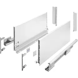 GTV Schubladensystem AXIS PRO - Schubkastengarnitur mit Vollauszug - Schubladenauszüge mit 40 kg Tragfähigkeit und Soft-Close für sanftes Schließen. Ideal für Küchen und Wohnmöbel, bietet vollen Zugriff auf den Inhalt.