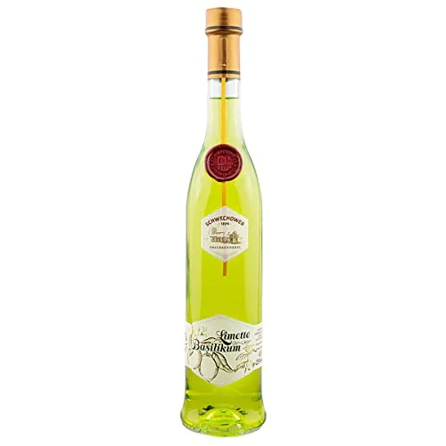 Gin-Likör Limette-Basilikum 0,5l (25% Vol.) - Fruchtiger Likör aus Gin - mit Limette und Basilikum | Schwechower Brennerei (1229)