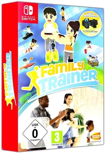 Familien-Trainer-Spielschalter - Interaktives Fitness-Spiel für Nintendo Switch, über ein Dutzend Minispiele und inklusive Beingurte für aktiven Spielspaß