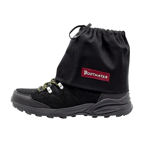 BOOTMATES 2.0 Schuh-Überzieher | Gamaschen zum Wandern, Wanderzubehör | Schuh-Stulpen für Garten und Reiten | Galosche kurz in Schwarz | Arbeitskleidung für Wald, Straßenbau & Handwerk