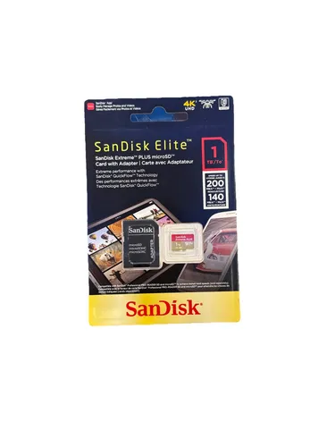 SANDISK Elite Extreme® PLUS UHS-I Micro-SDXC Speicherkarte 1 TB - Speicherkarten mit 1 TB Kapazität und schnellen Übertragungsraten von bis zu 200 MB/s, ideal für High-Definition-Videos und schnelle Fotoaufnahmen.