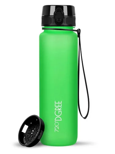 720°DGREE Trinkflasche Trinkflasche uberBottle softTouch mit Sieb classic green 1l