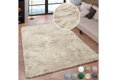 Hochflor-Teppich OTTO HOME "Valeria", kuschelig und flauschig, 60x90 cm - Der Hochflor-Teppich Valeria begeistert mit einer Höhe von 60 mm und einem weichen, fellähnlichen Flor. Ideal für Flure, Schlafzimmer und Wohnzimmer, schafft er eine warme Atmosphäre und passt perfekt zu Ihrer Einrichtung.
