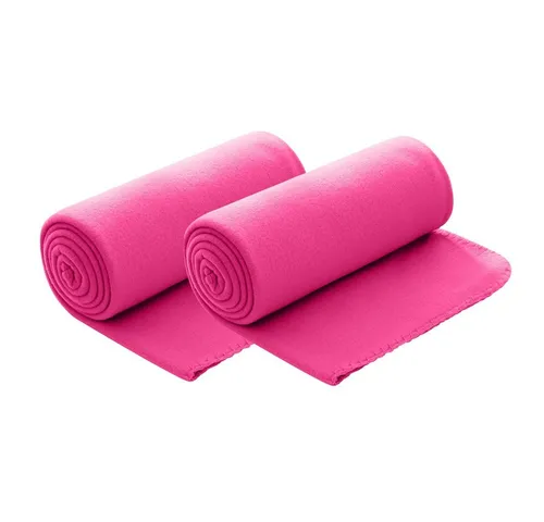 Wohndecke Polar-Fleece, wometo, OEKO-TEX®, 2 Fleecedecken mit Kettel-Rand & Anti-Pilling