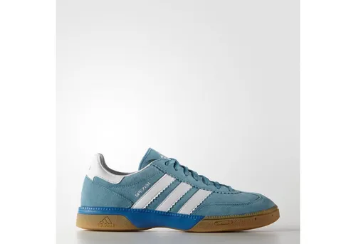 Adidas HB SPEZIAL - blauer Vintage-Handballschuh - Indoorschuhe mit Wildleder-Obermaterial und Adiprene+ Dämpfung für hohen Komfort und Stabilität während des Spiels.