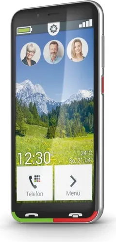 emporiaSUPEREASY | Senioren Smartphone 4G mit Notruftaste - Handy ohne Vertrag für Senioren mit 5 Zoll Display, Notruftaste und einfacher Bedienung. Ideal für Sicherheit und Kommunikation im Alltag.