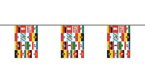 Fahnenkette Deutschland 16 Bundesländer 6 m Fahne Flagge Flaggenkette