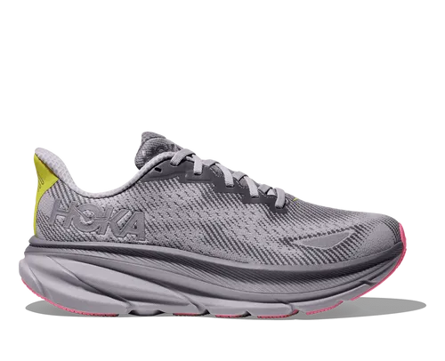 Hoka Clifton 9 GTX Damen Laufschuhe - GREY SKIES / FOGGY GREY Gr. 38 - Laufschuhe mit GORE-TEX Invisible Fit für optimalen Wetterschutz und atemberaubenden Komfort – ideal für Läuferinnen, die auch bei Regen stilvoll unterwegs sein möchten.
