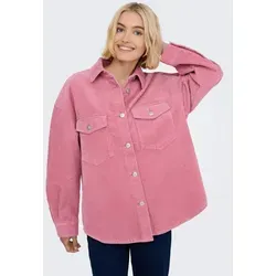 ONLY Hemdbluse ONLTIGGY L/S CORD SHACKET PNT Baumwolle, oversize rosa M (38)