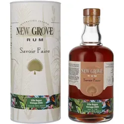 New Grove SAVOIR FAIRE Ville Bague Vintage 16 Years Old 2004 45% Vol. 0,7l Geschenkbox - Limitierte Edition des 16 Jahre alten New Grove Rum, in edler Geschenkbox. Erleben Sie die komplexen Aromen von kandierten Früchten und Vanille, ideal als luxuriöser Digestif oder zum Genießen mit Zigarre.