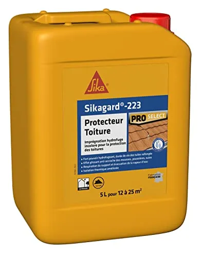 Sika 490560 – 5L Sikagard Dachschutzmittel - Klebemittel & Dichtstoffe, farbloses Dachschutzmittel, das vor Moos und Flechten schützt und die Atmungsaktivität des Daches erhält.
