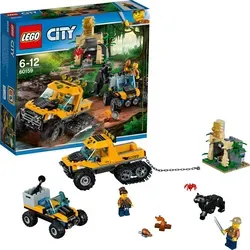 LEGO City 60159 - Dschungel-Halbkettenfahrzeug mit Minifiguren, abenteuerliche Schatzsuche und Fallenfunktion im Tempel