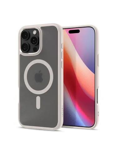 Spigen Ultra Hybrid MagFit Case für iPhone 16 Pro - Anti-Yellowing - Standard Handyhüllen mit Anti-Yellowing Technologie, die Vergilbung um 1,7-fach verlangsamt und militärischen Falltests standhält. Ideal für optimalen Schutz und klare Sicht.