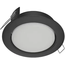 ledscom.de LED Einbaustrahler Zobe II flach GX53 anthrazit matt rund 10,063W 1038lm warm-weiß 107mm Ø Lochkreis 90mm Ø