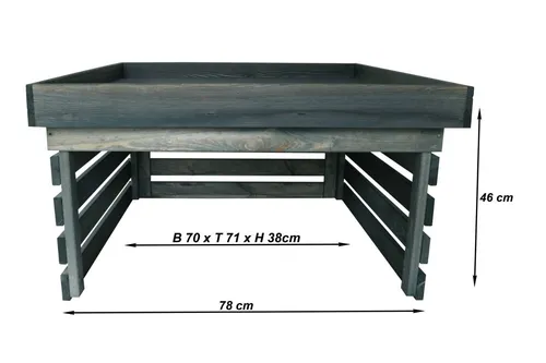 84x78x46 Rasenroboter Garage Holz Unterstand Rasenmäher Überdachung Mähroboter