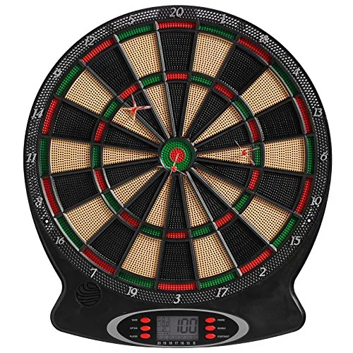 Best Sporting Dartscheibe elektronisch London I elektronische Dartscheibe mit LED-Anzeigen I E-Dartscheibe mit 6 Dartpfeilen & Ersatzspitzen I hochwertiger Dartautomat I Dart für 8 Spieler