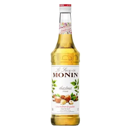 Monin Sirup Haselnuss (1 x 0,7l) - mit intensivem Aroma für Kaffee und Desserts - ohne künstliche Farbstoffe - für Barista Kreationen