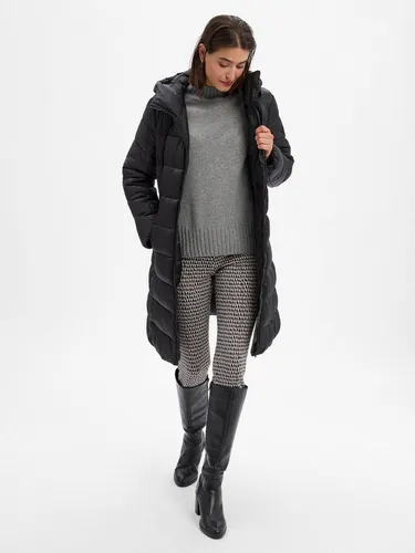 Marc Cain Steppmantel mit Kapuze in Schwarz, Größe 40 - Eleganter Damenmantel von Marc Cain mit klarer Linienführung. Die Kapuze und der Stehkragen bieten optimalen Schutz vor Wind und Wetter. Praktische Taschen machen ihn zum idealen Begleiter im Alltag.