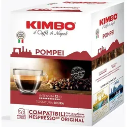 KAFFEE KIMBO POMPEI - Box 50 NESPRESSO KOMPATIBLE KAPSELN 5.4g