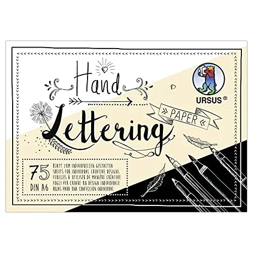 Handlettering Paper, Colour Mix, DIN A6, 200 + 210 g/qm, 75 Blatt Tonkarton in Weiß, Creme und Schwarz, ideale Grundlage zum individuellen Gestalten von Buchstaben