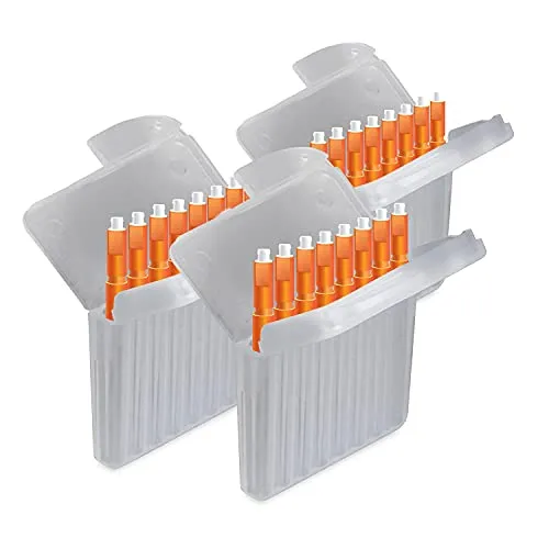 JB White 24 Stück Cerumenfilter für Hörgeräte kompatibel mit Starkey Hear Clear Hörgeräten und Kind evo/evoR | Cerumen Filter Höhe: 1,5 mm | Durchmesser 1,7 mm, orange
