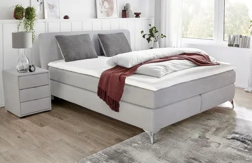 Jockenhöfer Gruppe Boxspringbett "Elfie" inkl. Topper, erhältlich in den Breiten 90,140 & 180cm und diversen Farbvarianten