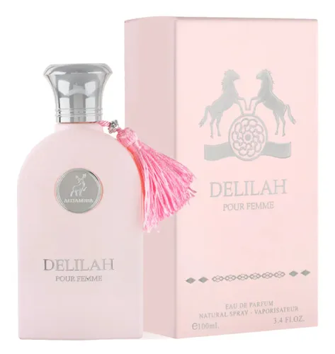 Maison Alhambra Delilah Pour Femme Eau de Parfum 100 ml - Eau de Parfum für Damen, blumig-fruchtiger Duft mit eleganten Noten von Rose und Vanille, perfekt für jeden Anlass und unterstreicht Ihre Weiblichkeit.