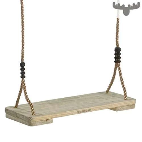 RetroRider Schaukelsitz Holz – Druckimprägniert - Massiver Schaukelsitz aus imprägniertem Kiefernholz, ideal für den privaten Gebrauch. Mit verstellbaren, robusten PP-Seilen für optimalen Komfort und Sicherheit.