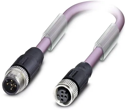 Phoenix Contact 1507544 Sensor-Aktor-Datensteckverbinder - 5-poliger M12 Stecker, gerade und konfektioniert, ideal für CANopen/DeviceNet Anwendungen mit geschirmtem, halogenfreiem PUR-Kabel.