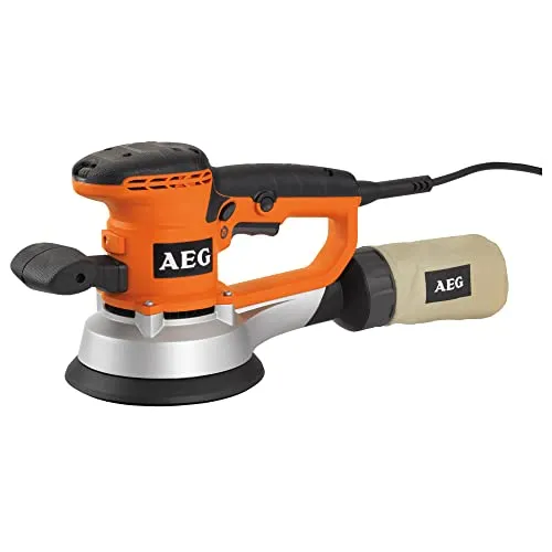 AEG Exzenterschleifer EX 150 ES, 4935443290 - Schleifmaschinen mit elektronischer Drehzahlvorwahl für präzises Arbeiten, robustem Aluminium-Gehäuse und integrierter Staubabsaugung für sauberes Arbeiten.