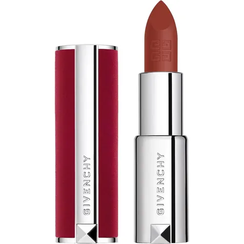 Givenchy Le Rouge Deep Velvet Lipstick 34 Rouge Safran - Intensives Matt Finish - Lippenstift mit 14 langanhaltenden, pigmentierten Farben für bis zu 12 Stunden Tragekomfort. Der luxuriöse rote Samtcase und die pudrige matte Textur sorgen für ein trendiges Lippen-Make-up.