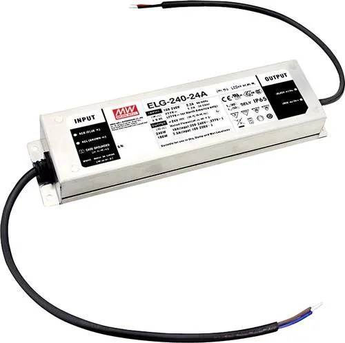 MW Mean Well ELG-240-48DA-3Y LED-Trafo - LED-Treiber für Konstantspannung und Konstantstrom mit 240W, ideal für anspruchsvolle Beleuchtungsanwendungen dank IP67 Schutz und DALI-Steuerung.