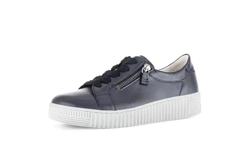 Gabor Damen Low-Top Sneaker mit Best Fitting, Midnight (grau) - Stylische Low-Top Sneaker für Damen mit komfortablem Best Fitting. Ideal für Freizeitaktivitäten, ausgestattet mit einer flachen Plateausohle für zusätzlichen Komfort.