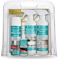 HOTREGA Küchen-Set Reinigung und Pflege Hochglanz 5-teilig - Reinigungsmittel für Hochglanzküchen, inklusive Edelstahl- und Glaskeramikreiniger. Ideal für streifenfreie Pflege und höchste Materialschonung.