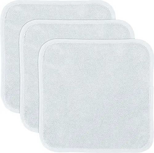 Erwin Müller Microfaser Abschminktücher weiß Größe 30x30 cm, Make-up Entferner, Gesichtsreinigung 3er-Pack - umweltfreundlich, wiederverwendbar, waschbar