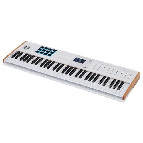 Arturia KeyLab 61 MK3 White - Professioneller MIDI Controller - Audio-Controller mit semi-gewichteter Tastatur, touch-sensitiven Reglern und langlebiger Bauweise für kreative Musiker, ideal für Studio und Live-Performance.