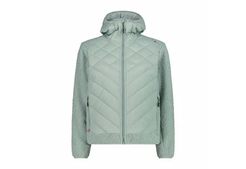 CMP Woman Jacket Hybrid FIX Hood jade (E421) 42 - Funktionsjacke für Damen, ideal für Skitouren. Mit 100% recycelter Primaloft-Isolierung für Wärme und Feuchtigkeitsmanagement, Teil der nachhaltigen "CMP for Planet"-Initiative.