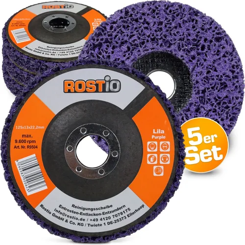 Rostio CSD Scheibe Lila CBS Grob-Reinigungsscheibe 125mm Winkelschleifer 5 x