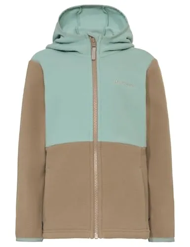 Vaude Kinder Pulex Hoodie II Jacke – Beige (Größe 134) - Wärmende und schnelltrocknende Kinderjacke mit Kapuze, ideal für Outdoor-Abenteuer und optimalen Komfort beim Bergwandern.