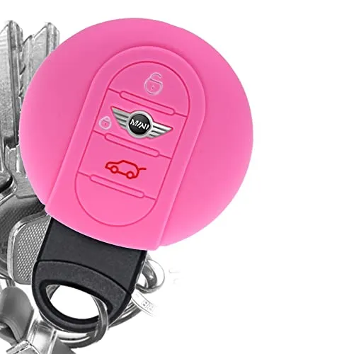 KEYLESS Schlüssel Hülle Rosa Kompatibel mit Mini F56 F54 F55 F57 F60 Clubman Countryman