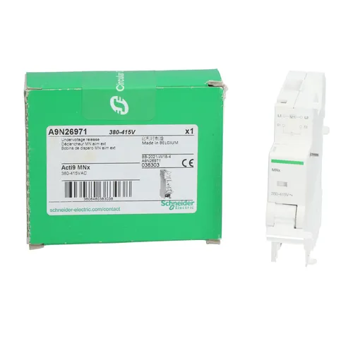Schneider Electric A9N26971 Acti9 iDPN Vigi 380-415Vac - Schutzschalterzubehör mit integrierter Spannungsfreigabe für zuverlässigen Schutz und Sicherheit in elektrischen Installationen.