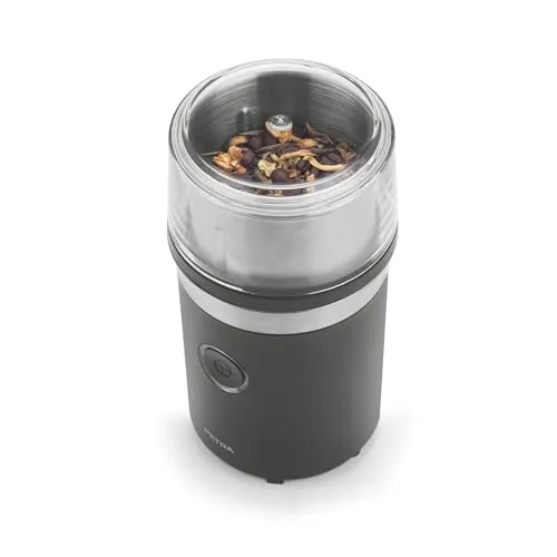Petra Kaffeemühle Elektrisch 70g Kapazität, Elektrische Gewürzmühle & Kaffeemühle, Gewürzmühle Elektrisch für Kräuter & Gewürze, Kaffee Mühle mit Edelstahlmesser, 210W
