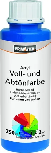 Primaster Voll- und Abtönfarbe 250 ml blau matt  Innen/Außen