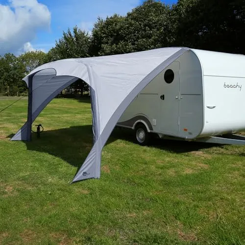 your GEAR Amalfi Air - Sonnensegel Vorzelt für Wohnwagen Beachy 360/420/450 von Hobby (Gr. 420) - Aufblasbares Sonnensegel für schnellen Aufbau in wenigen Minuten. Bietet großen Schattenbereich von 420 x 250 cm und ist wetterfest sowie langlebig. Ideal für entspannte Stunden im Freien.
