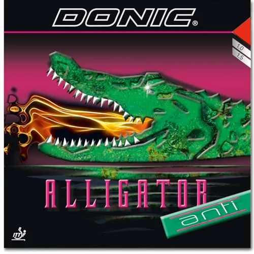 Donic Alligator Anti-Tischtennis-Gummi, 1,0 mm, Schwarz - Hochwertiger Donic Alligator Anti-Tischtennis-Gummi, ideal für präzise Spielzüge. Bietet exzellente Kontrolle und ermöglicht strategisches Spiel. Perfekt für ambitionierte Spieler.