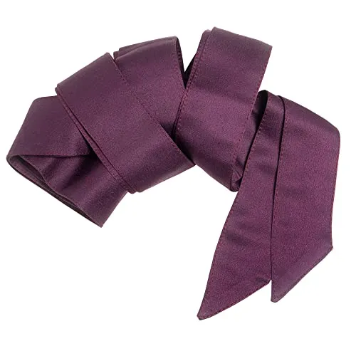 Womens Sash Belt Ladies Satin Sash Tie Ribbon Bow Accessory for Bridesmaids Bridal Wedding Prom Evening Occasion Berry L-XL