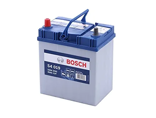 Bosch S4 019 Wartungsfreie Autobatterie - Autobatterie 40 Ah, 12 V, 330 A, wartungsfrei und mit hoher Korrosionsfestigkeit für zuverlässige Leistung und einfache Handhabung.